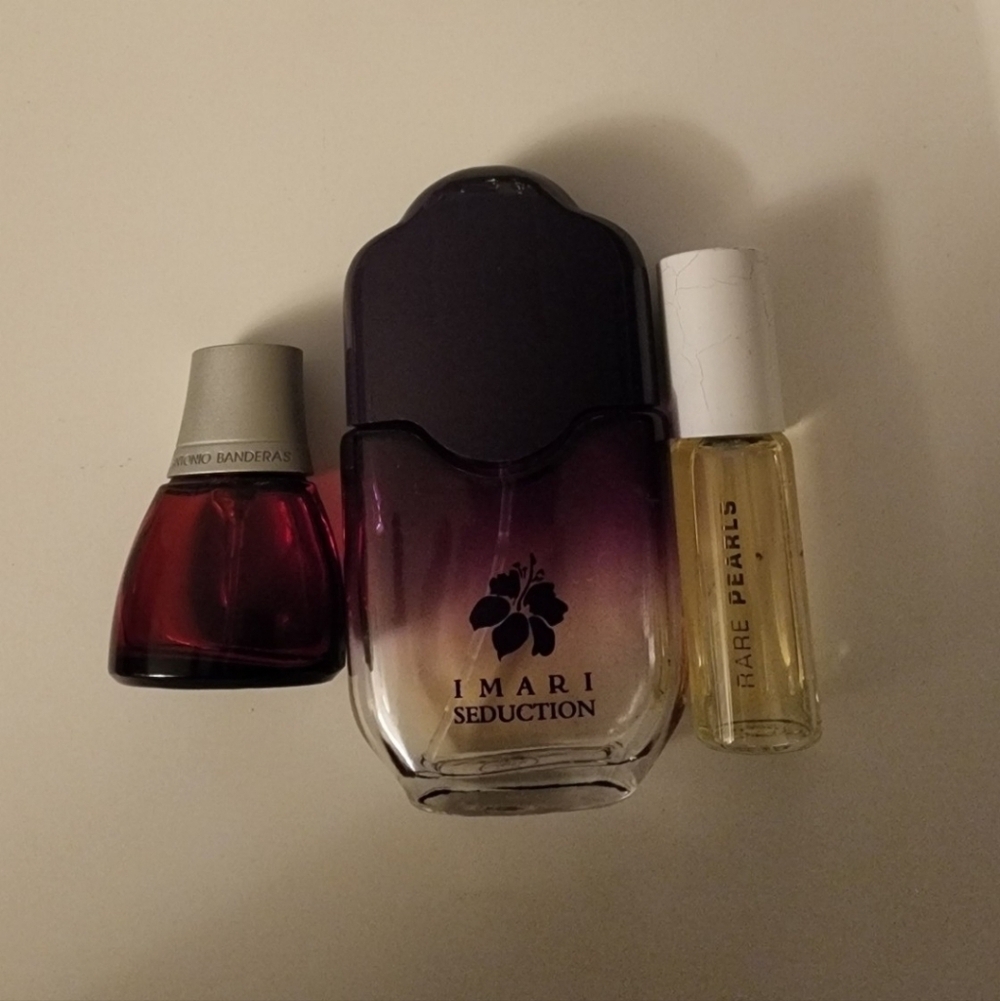 Set of 3 Imari Seduction, Avon Rare Pearls, Spirit Antonio Banderas Perfumes